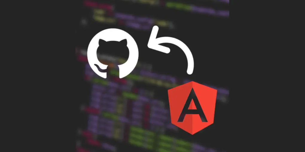 Angular logo next to the GitHub Pages logo with a deployment arrow between them